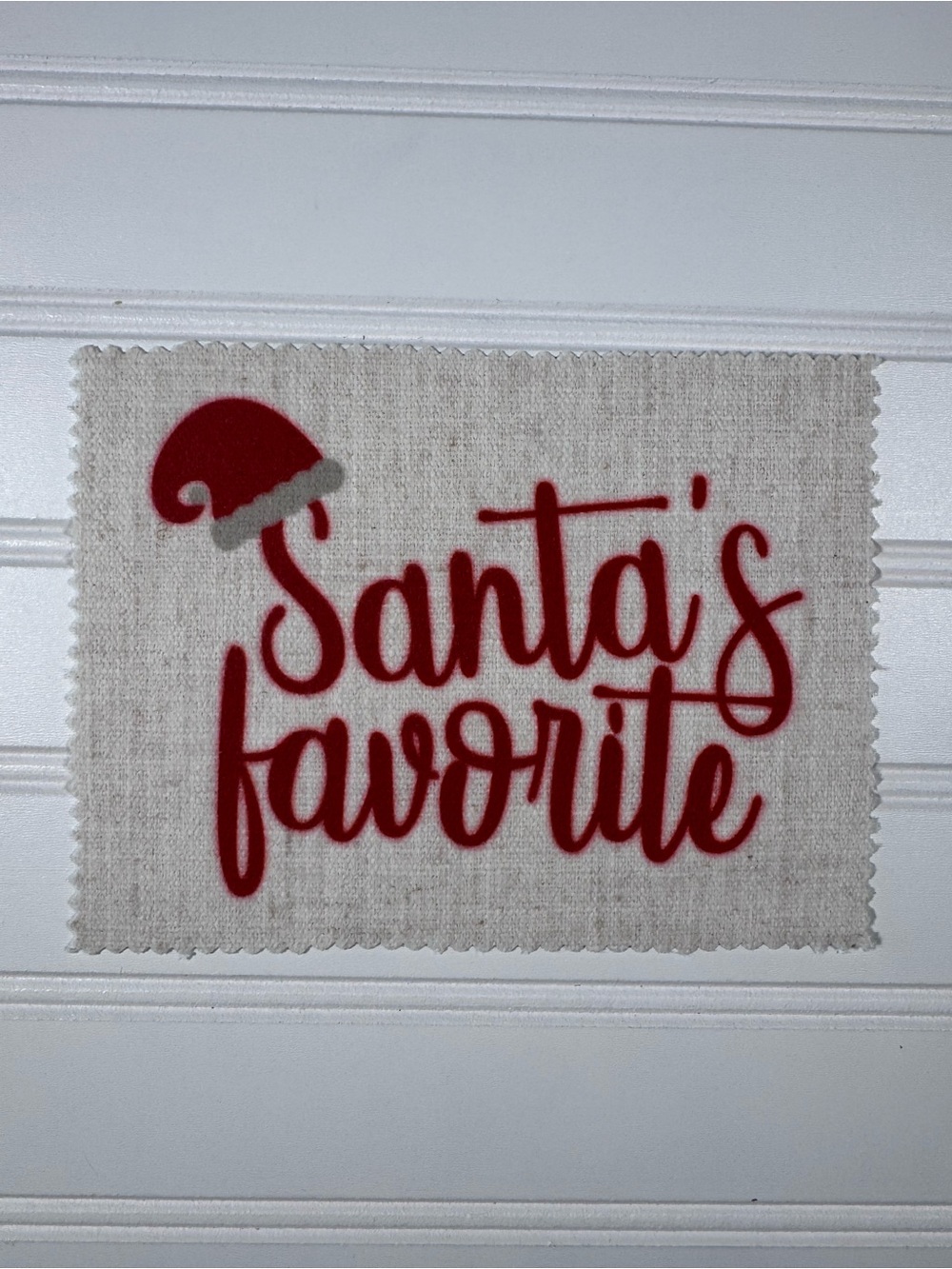Santa's Favorite Kids Holiday Fabric Patch